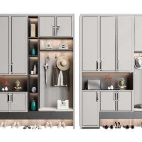 新中式鞋柜3D模型下载